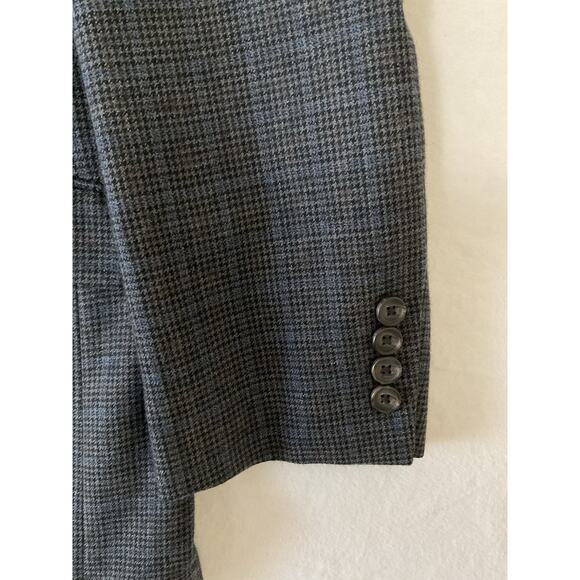 Polo Ralph Lauren  46L Houndstooth 100% Wool 2 Button Blazer Jacket - Picture 9 of 15